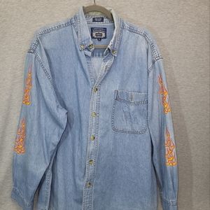 Denim Southern Biker Motorcycle shirt size XL by "Real Good Denim by Allsports"